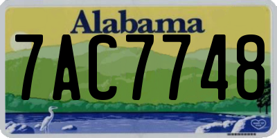 AL license plate 7AC7748