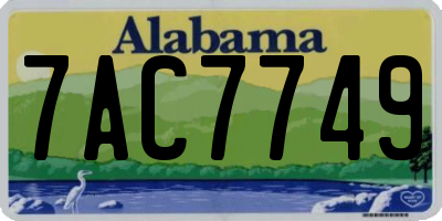 AL license plate 7AC7749