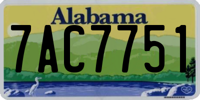 AL license plate 7AC7751