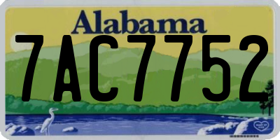 AL license plate 7AC7752