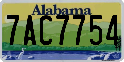 AL license plate 7AC7754