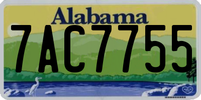 AL license plate 7AC7755