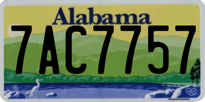 AL license plate 7AC7757