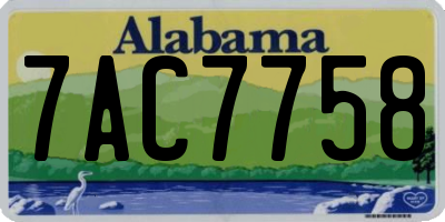AL license plate 7AC7758