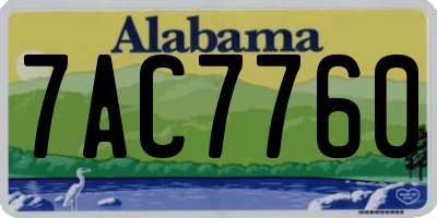 AL license plate 7AC7760
