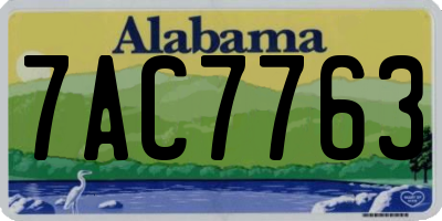 AL license plate 7AC7763
