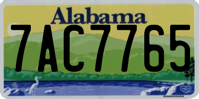 AL license plate 7AC7765