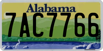 AL license plate 7AC7766