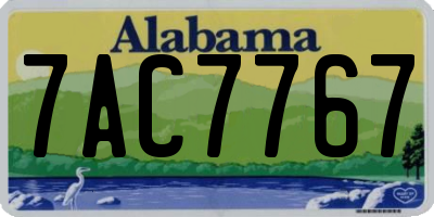 AL license plate 7AC7767