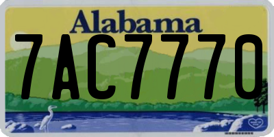 AL license plate 7AC7770