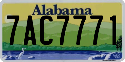 AL license plate 7AC7771