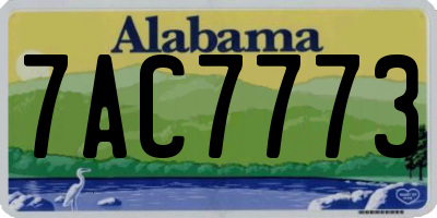 AL license plate 7AC7773