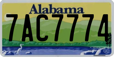AL license plate 7AC7774