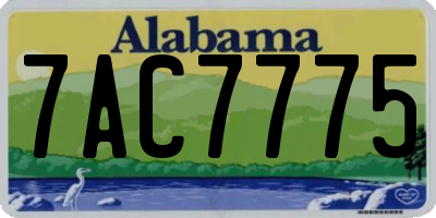 AL license plate 7AC7775