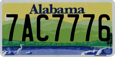AL license plate 7AC7776