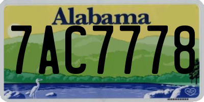AL license plate 7AC7778