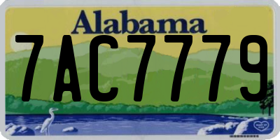 AL license plate 7AC7779