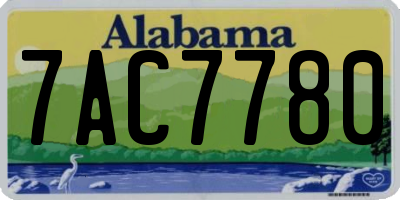 AL license plate 7AC7780