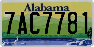 AL license plate 7AC7781
