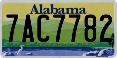 AL license plate 7AC7782