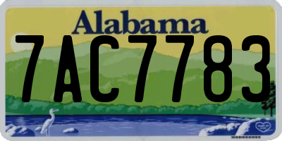 AL license plate 7AC7783
