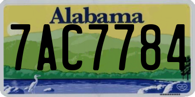 AL license plate 7AC7784