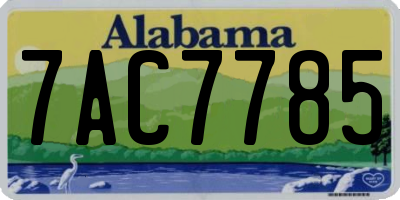 AL license plate 7AC7785