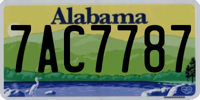 AL license plate 7AC7787