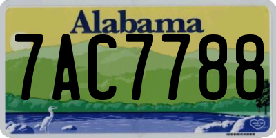 AL license plate 7AC7788