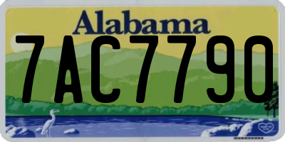 AL license plate 7AC7790