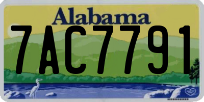 AL license plate 7AC7791