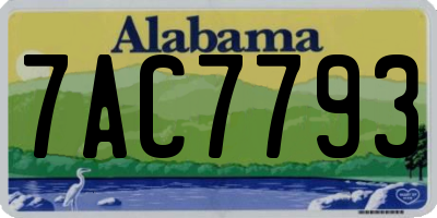 AL license plate 7AC7793