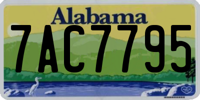 AL license plate 7AC7795