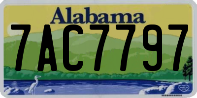 AL license plate 7AC7797