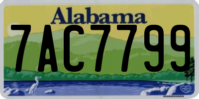 AL license plate 7AC7799