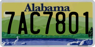 AL license plate 7AC7801
