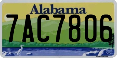 AL license plate 7AC7806