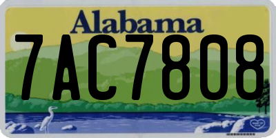 AL license plate 7AC7808