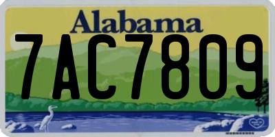AL license plate 7AC7809