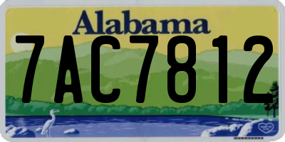 AL license plate 7AC7812