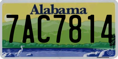 AL license plate 7AC7814