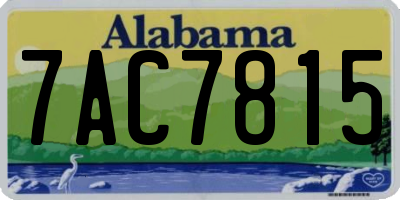 AL license plate 7AC7815