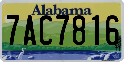 AL license plate 7AC7816