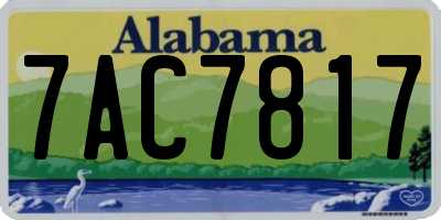 AL license plate 7AC7817