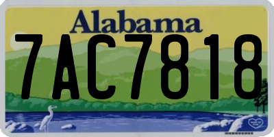 AL license plate 7AC7818