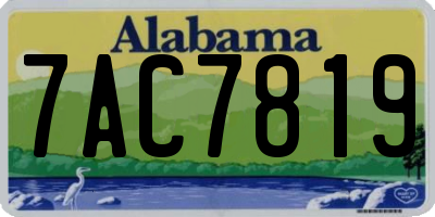 AL license plate 7AC7819