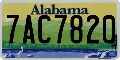 AL license plate 7AC7820