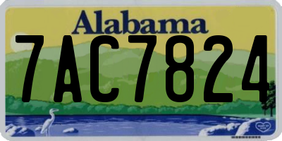 AL license plate 7AC7824