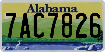 AL license plate 7AC7826