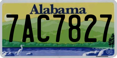 AL license plate 7AC7827